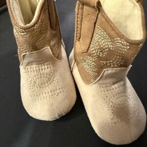 Tan and Cream Baby Cowboy Boots